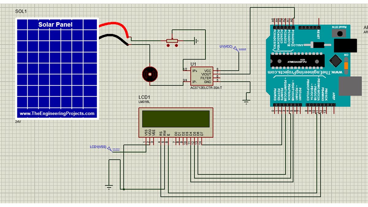 Arduino太阳能监测系统Proteus电路截图